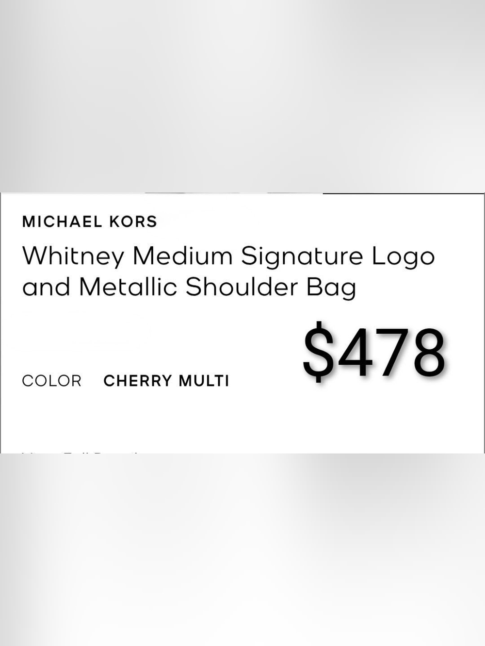 NWT Michael Kors Cherry Multi Signature Shoulder Bag & Wallet - Picture 7 of 9